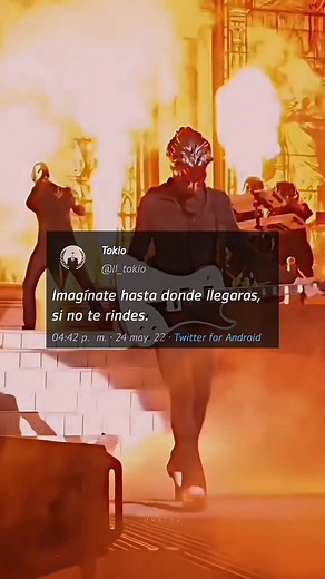 Live Performance with Guitar and Stage Pyrotechnics