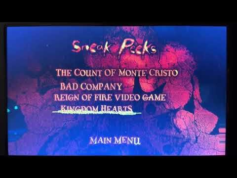 Reign Of Fire 2003 DVD Menu walkthrough + Video Game Previews