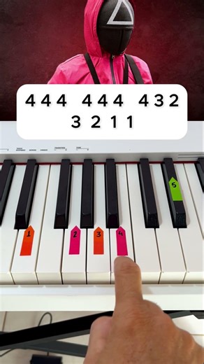 The World's EASIEST Squid Game Piano Tutorial! 🔴🔺🔳
