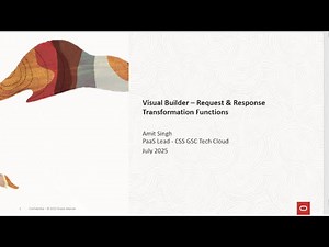Visual Builder Request & Response Transformation Functions