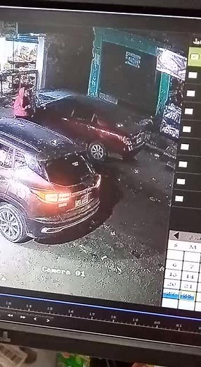 Surveillance Footage of Nighttime Incident