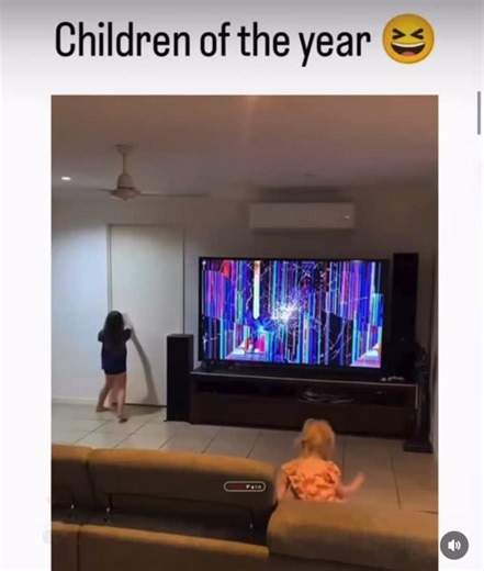 LUXURY TURKEY WEARS IN LAGOS NIGERIA on Instagram: "The video depicts a mother in a living room frantically tossing her toddler onto a couch after noticing colorful glitches on their large TV screen, implying the child caused the damage, with the caption “Children of the year “poking fun at the chaos. Posted on December 2, 2025, it exploded to 1.9 million views and 57k likes within hours, drawing mixed replies: some criticize the forceful throw as risky child-handling, while others share memes a