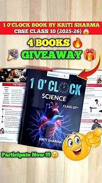 😲GIVEAWAY 🎁 || Class 10 "1'0 Clock Book 2025-26 ||🔥Win FREE Books for CBSE Class 10 Board Exam ||