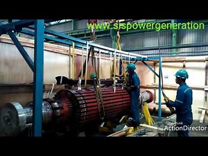 Rewinding Rotor Turbo Generator #1, 45MVA, 3600 RPM.