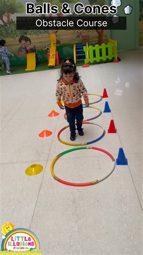 Balls & Cones Obstacle Course for Kids⛹️‍♀️⛳️