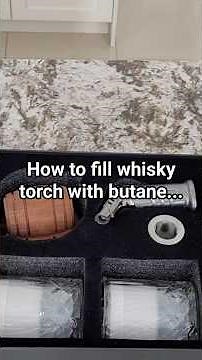 How to fill whisky torch with butane... #Whiskey, #torch, #butane, #smokeywhisky, #luxurydrinks