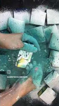 covered grass in sky💚💙 #triggersforsleep #oddlysatisfying C# #asmrgymchalkindonesia #راحة_نفسية#soap