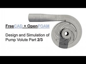 FreeCAD + OpenFOAM Tutorial Part 2/3 | Design and Simulation of Centrifugal Pump with Volute