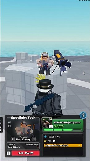 Spotlight Tech Can't Damage Leads. Is This a Bug? #tds #roblox #roblox #towerdefensesimulator