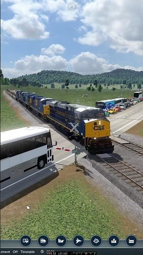 Transport Fever 2 - CSX ES44AH (B&O Heritage Unit) #shorts #gaming #transportfever2 #csx