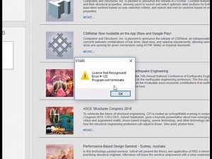 ETABS 2016 | License Not Recognized Error #120
