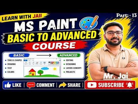 #Part-13 Computer Basic to advanced Course : - ms-paint Full Tutorial (step by step)