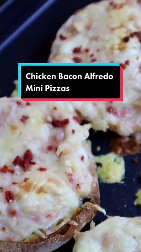 Dollar Tree Chicken Bacon Alfredo Mini Pizzas