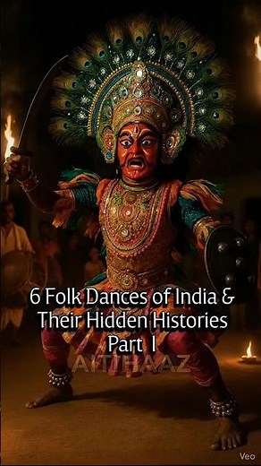6 Folk Dances of India & Their Hidden Histories | Chhau to Garba #folkdance #indianhistory #ytshorts