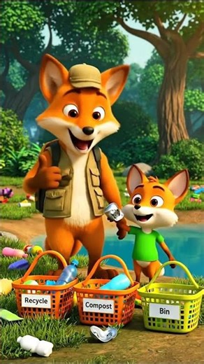 A Smart Lesson From Fizzy Fox! #KidsShorts #FizzyFox #LearnWithFun #EducationUSA #EcoFriendly