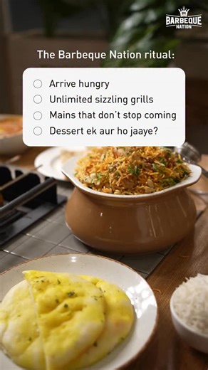 Barbeque Nation on Instagram: "Come prepared for long conversations, full plates, and a table that refuses to empty🍴💬 ( Barbeque Nation, Togetherness, Celebration, Unlimited, Laughter, Fun, Happiness )"