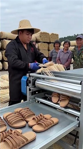 Amazing Straw Sandal Making Machine 👡🌾 #Machine #Craft