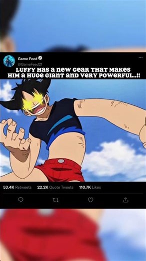 Luffy has a new gear that makes him a huge giant and very powerful..!!