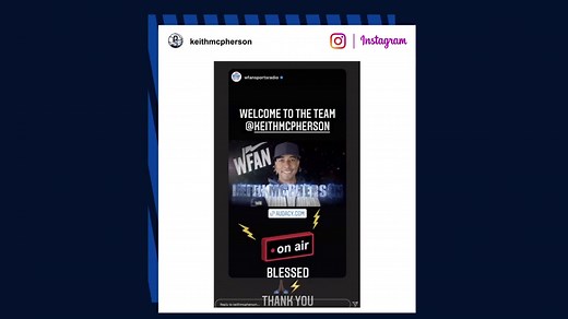 Keith McPherson reacts to WFAN announcing he's the replacement for Steve Somers