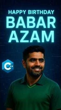 Happy birthday day Babar azam | cpp programming #shortvideo #babarazam #king #coding