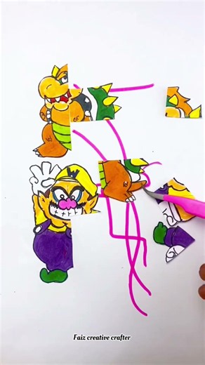 The super Mario Characters Line Puzzle Matching Gameplay #game #shorts