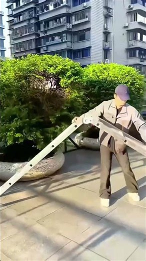 Multi-Function Dual-Purpose Ladder - Compact A-Frame Foldable with Elevated Lifting Projec