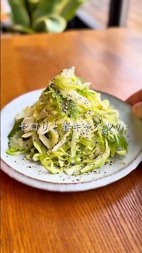 Celery and spring cabbage coleslaw