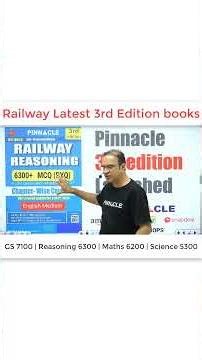 📕Pinnacle Railway 3rd edition books launched II GS 7100 I Reasoning 6300 I Maths 6200 I Science 5300