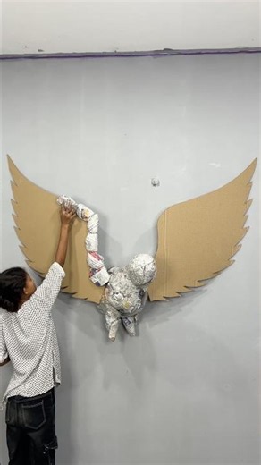 3D Eagle Wall hanging DIY Cardboard Craft #shorts #Eagle #DIY #Crafts #viral