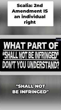 Scalia Tne 2nd Amendment is Based on the Right to Self Defense