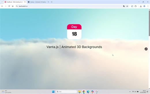 Vanta.js  Animated 3D Backgrounds