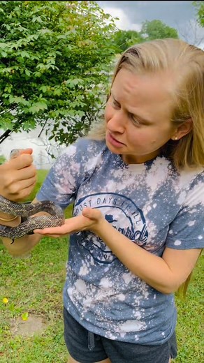 That one time I picked up a snake and pretended I wasn’t scared to death ☠️ 🐍 The ending 😆 wait for it!#dancingfiddler #snakes | Hillary Klug