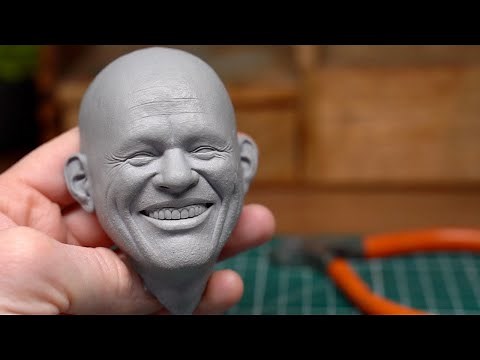 Sculpting a Realistic Face in Polymer Clay: Sculpting an happy man 😁