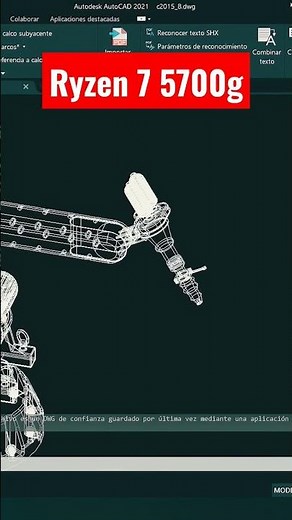 Ryzen 7 5700g Autocad 2021 #shorts