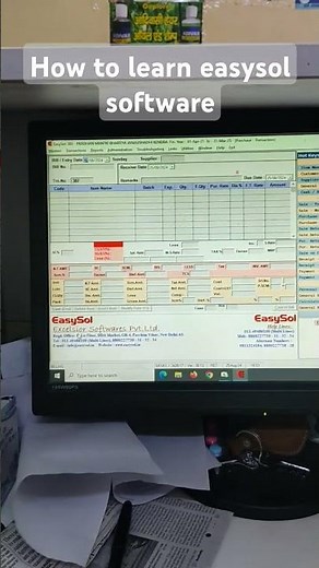 How To Learn Easy Sol Software For Billing #easysol