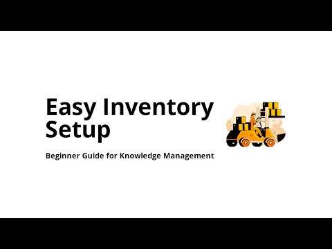 How do you set up inventory management software for knowledge management (beginner setup)?