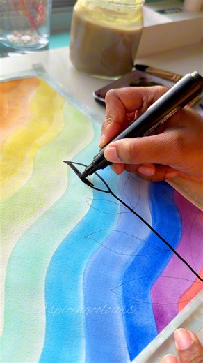 9.5K views · 98 reactions | Create simple and easy multicolour art殺#artistoninstagram #paintingtutorial #viralreels #reelstrendingvideo #trendingreels | spicingcolours | Facebook