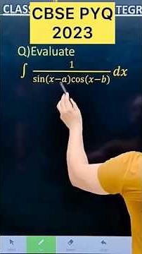Q) Integration ∫ 1/ sin(x-a) cos(x-b) dx #class12 #cbse #maths #cbse2026 #maths #cbse2024 #CBSE