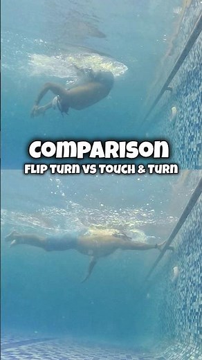 "Flip Turn" Vs "Touch & Turn" - Swimming Tips for Beginners 🏊🏻 #swimmingtips #swimming #flipturn