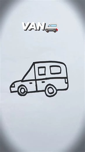 vAN Drawing tutorial 🚐🤩 #viral #art #howtodraw #drawingtutorial #drawing #sketch #shorts