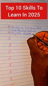 75 reactions · 3 comments | Top 10 skills to learn in 2025 | Tutor Precious | Facebook