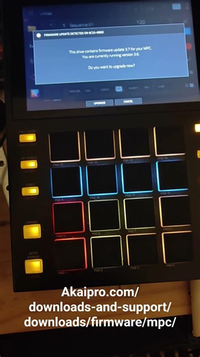 MPC 3.7 How to find USB/SD update. MPC ONE Live XL