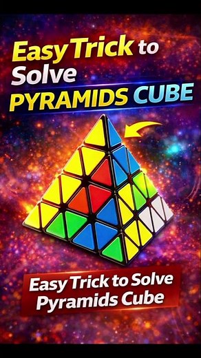 Easy trick to solve Rubik's cube#pyramidscubetutorial#shortsviral