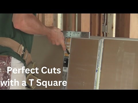 Cutting Drywall with a T Square