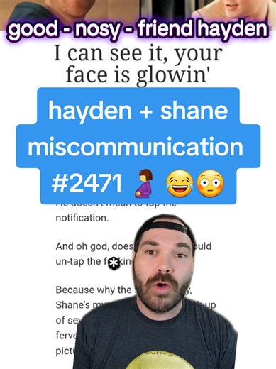 Oh, Hayden you were so well-intended! Unfortunately, panic attack Shane isn't on the same page... Absolutely giggle fest of a #heatedrivalry #fic 😂💚