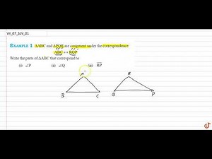 CONGRUENCE OF TRIANGLES NCERT CLASS 7 CHAPTER 7 Example QUESTION - 1 - MATHS CBSE, RBSE, UP BOAR...