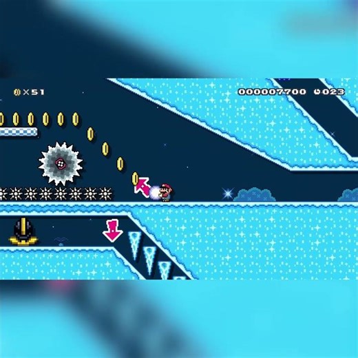 Snowy Speedrun[40sec] by surious #shorts 🍄Super Mario Maker 2 Switch 2 No Commentary #dtf