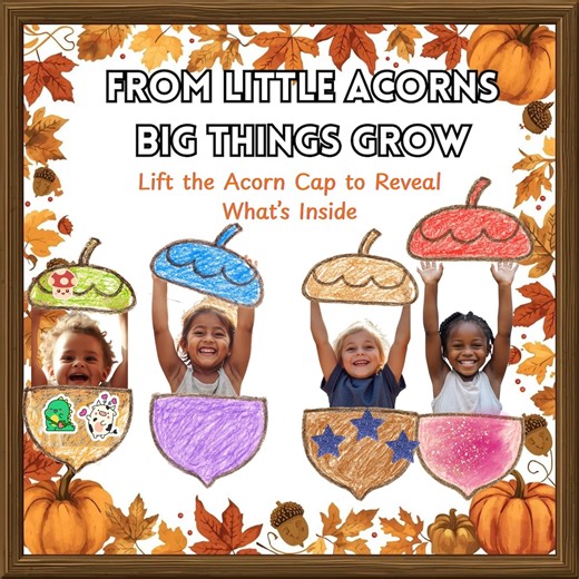 Acorn Craft - Cut, Color, & Lift Activity - Fall Printable (PDF) - Etsy