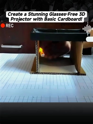 Create a Stunning Glasses-Free 3D Projector with Basic Cardboard! #coup #foryoupage #DIY #originality #foryou #handwork #invent #fyp #create #manufacture | Robottom