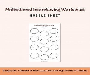 Motivational Interviewing Bubble Sheet: MI Worksheet (PDF Download) - Etsy